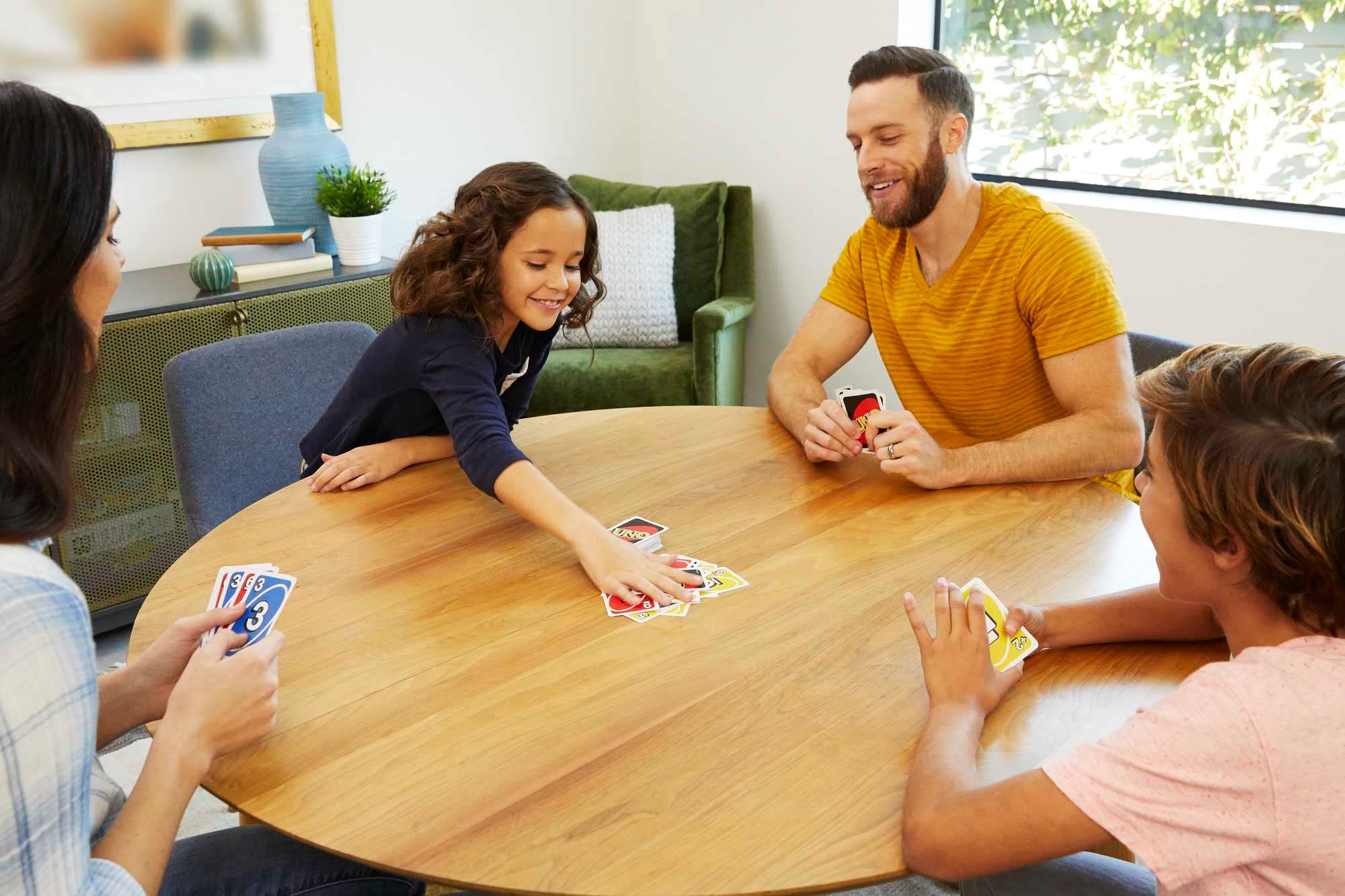 Mattel Games Set of 3 Classic Card Games - UNO, Skip-Bo & DOS | Family Travel Games for Kids & Adults | Portable Storage Tin Box | Perfect for Road Trips & Family Game Nights