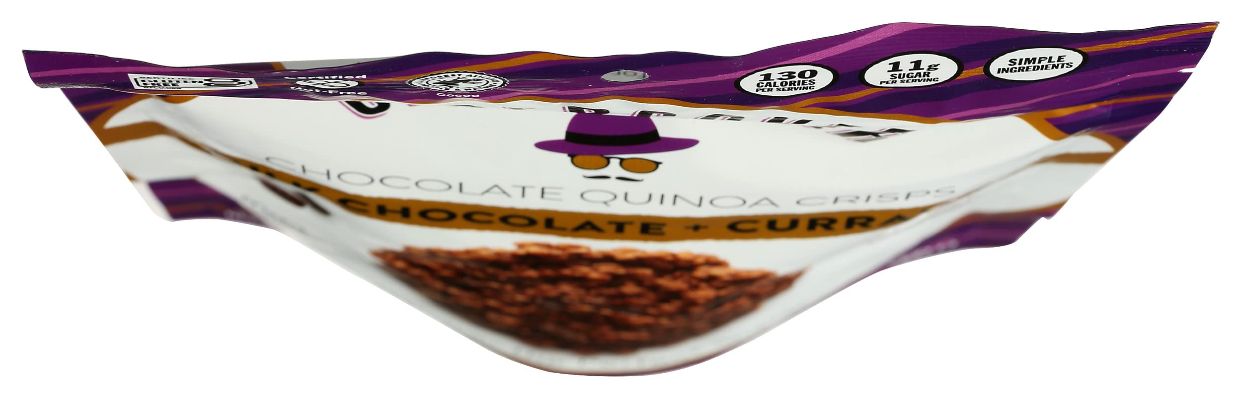 Undercover Chocolate Quinoa Crisps - Milk Chocolate with Currants | 8-Pack (2oz Bags) | Gluten Free, Nut-Free, Allergen Friendly, Kosher Certified Snacks | Perfect for School Lunches, Office Snacks & Healthy On-the-Go Treats