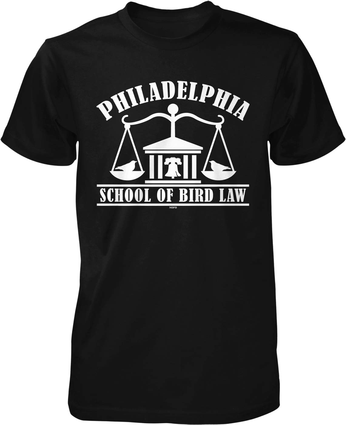 NOFO Clothing Co Philadelphia School of Bird Law Men's T-Shirt | Graphic Tee for Bird Lovers & Legal Enthusiasts | Perfect for Casual Wear, Gifts & Law School Events