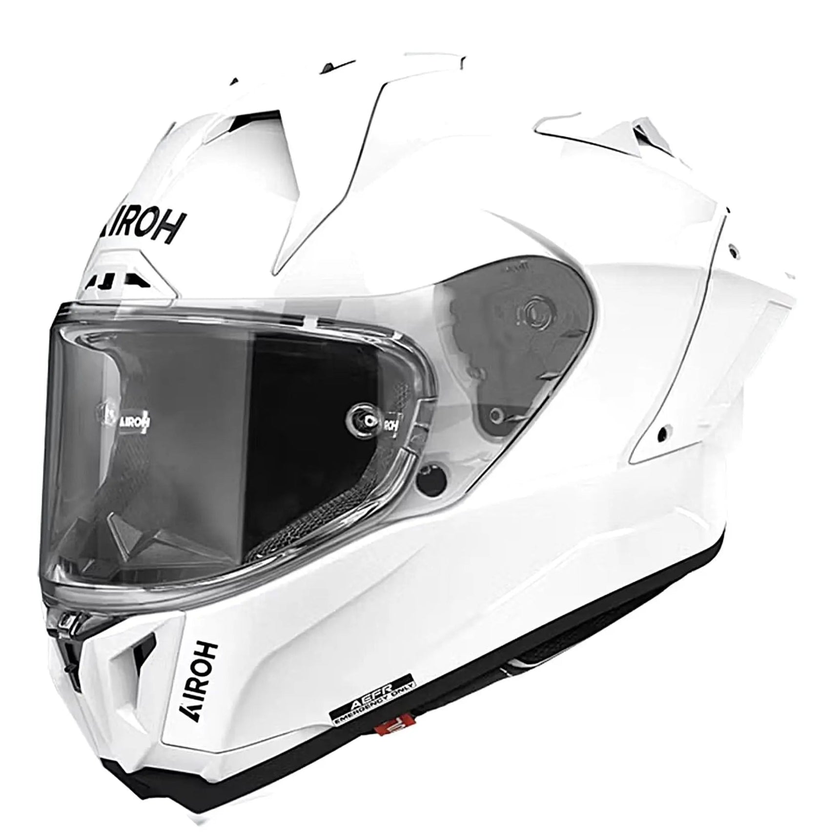 Airoh GP 800 Motorcycle Helmet - Gloss White Full Face Helmet for Racing & Street Riding - DOT & ECE Certified - Lightweight & Aerodynamic Design for Comfort & Safety