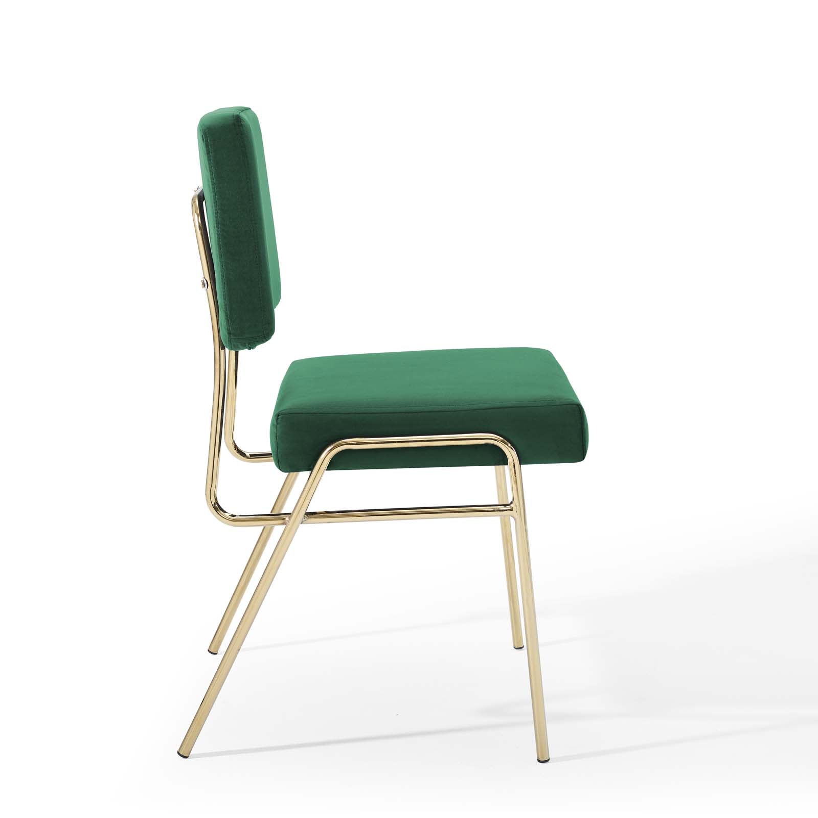 Luxury Velvet Dining Chairs Set of 2 - Modern Upholstered Side Chairs for Kitchen, Dining Room & Office - Soft Performance Fabric & Sturdy Wooden Legs