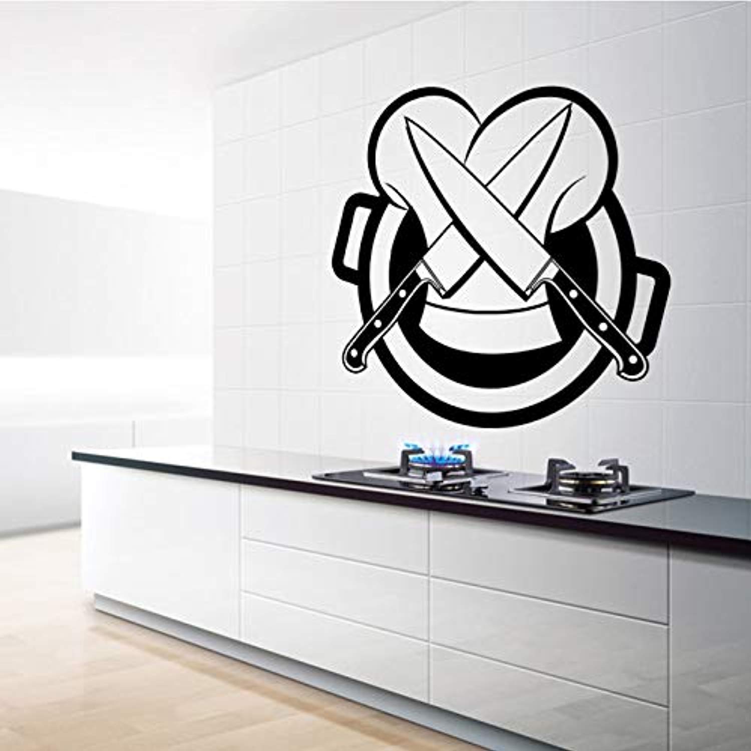 Removable Kitchen Knives Wall Decals - Vinyl Stickers for Home Decor, Chef & Cuisine Wall Art - Perfect for Kitchen Backsplash, Restaurant Decor & Cooking Space Decoration (Style IR5341)