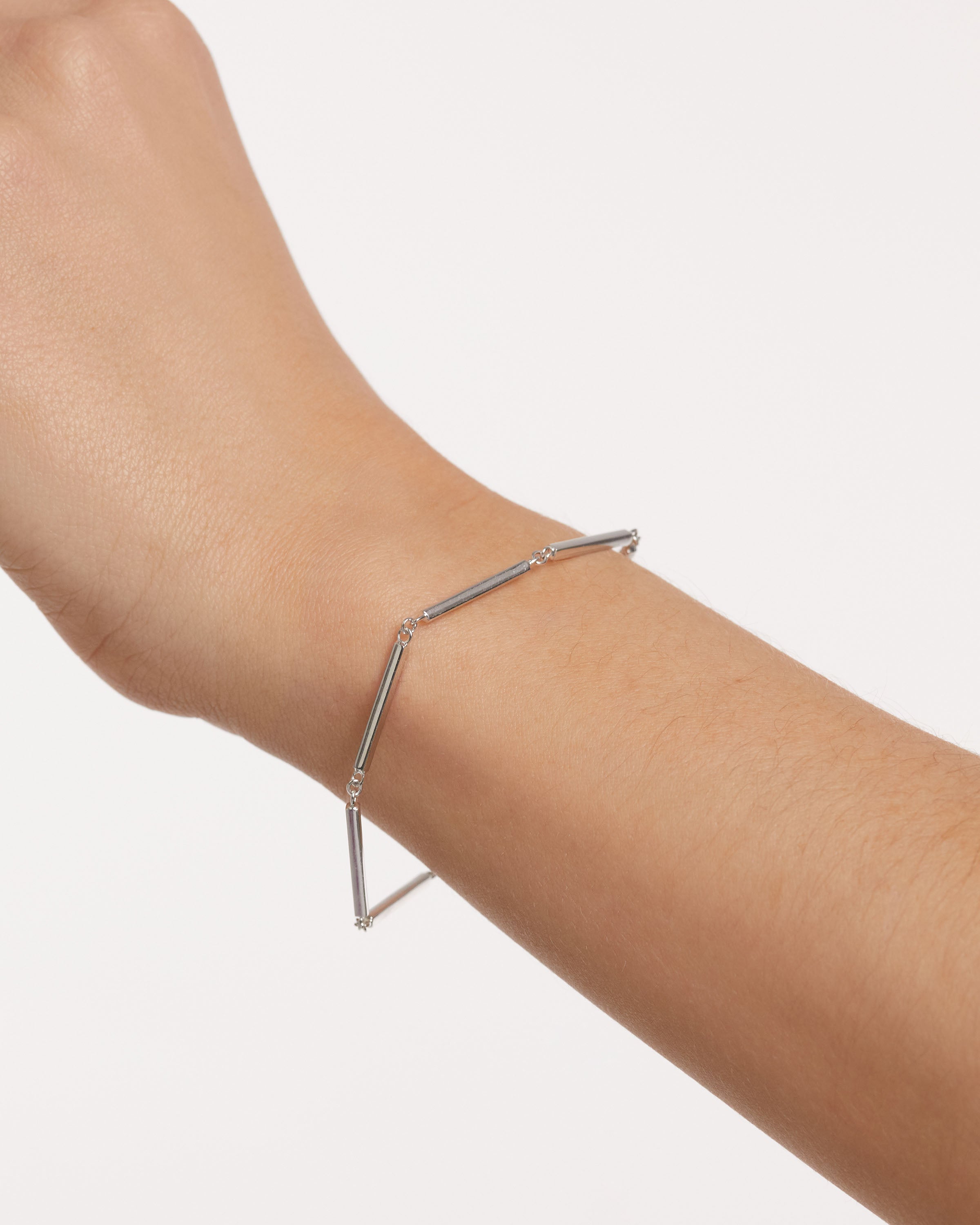 Bar Chain Silver Bracelet for Women - Elegant & Dainty Jewelry Gift for Her - Perfect for Everyday Wear, Parties & Special Occasions