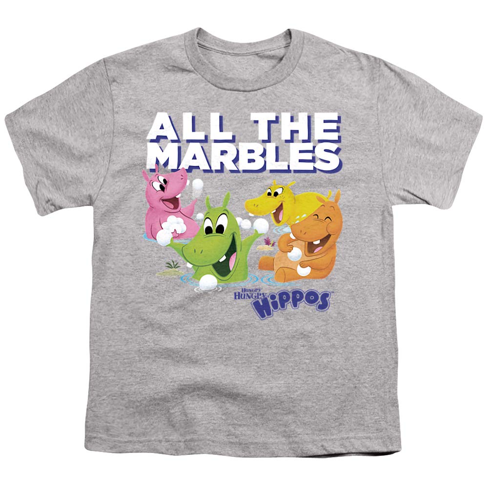 Hungry Hungry Hippos All The Marbles Unisex Youth T-Shirt | Cute Board Game Inspired Graphic Tee for Kids & Teens | Perfect for Family Game Nights & Casual Wear