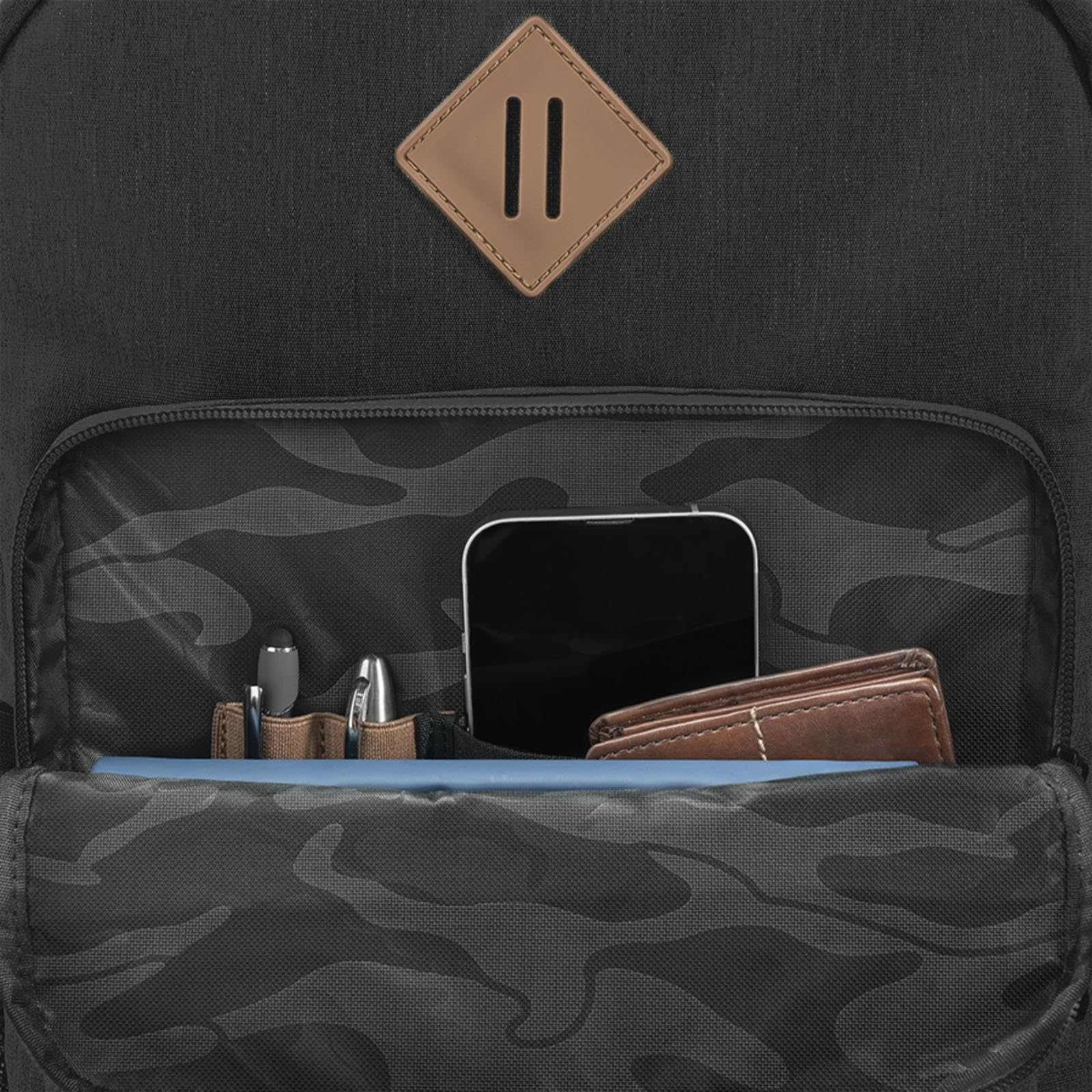 Solo New York Re:Fresh Machine Washable Backpack - Water-Resistant Laptop Backpack for Men & Women, Fits 15.6 Inch Laptop (Black) - Perfect for Work, School, Travel & Commuting