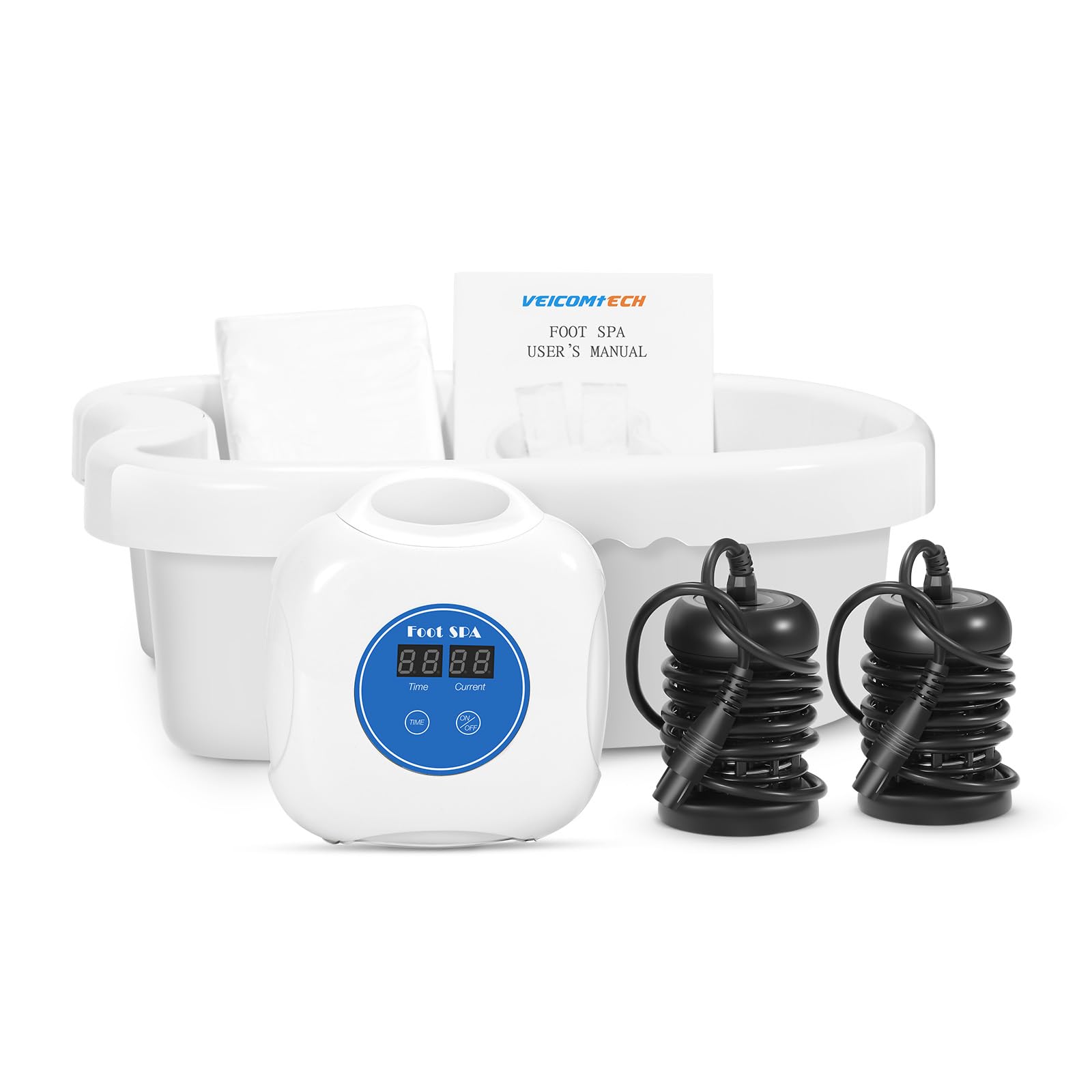 Upgrade Ionic Foot Bath Detox Machine - Professional Foot Spa with Touch ON/OFF, LCD Display & Timer for Home & Salon Use | Includes 2 Arrays & 10 Tub Liners | Perfect for Relaxation, Detox & Beauty Therapy