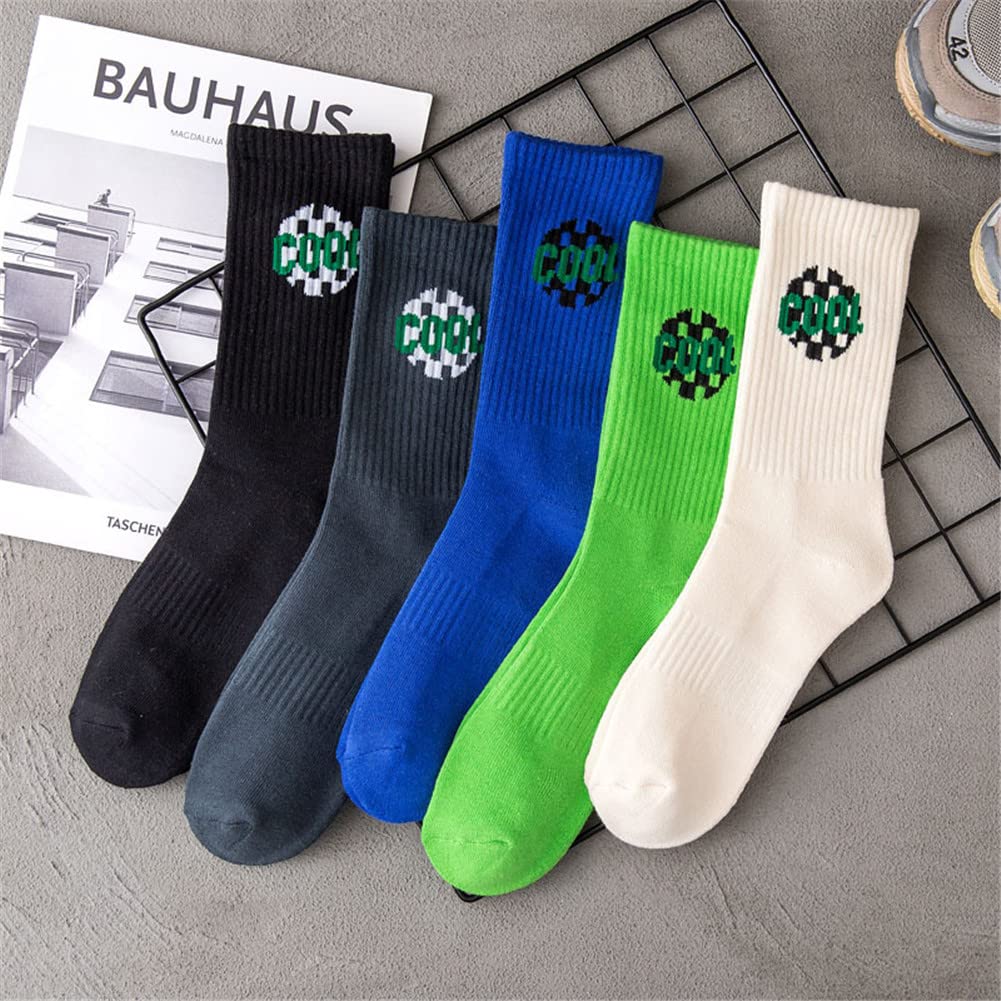 Men's Dress Socks - 5 Pack Colorful Cotton Fashion Socks with Funky Patterns for Business & Casual Wear - Perfect for Office, Parties & Gifting