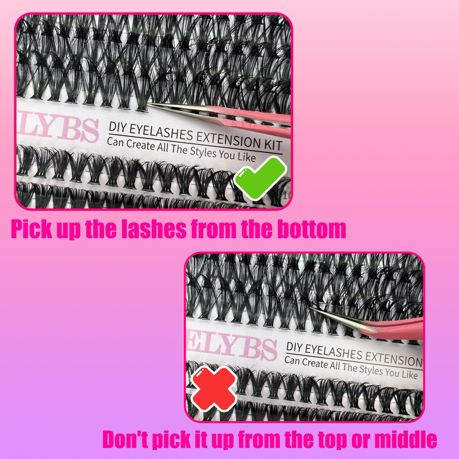 280Pcs DIY Lash Clusters - 40D & 50D Mix, 10-16MM Wispy Fluffy Individual Eyelash Extensions with C/D Curl & Thin Band for Natural Look | Perfect for Home Use, Parties & Special Occasions by TIMELABS