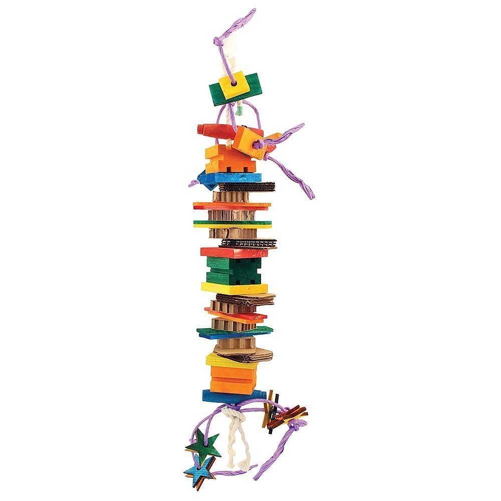 Dynamite Bird Toy for Parrots - Large Chewable & Interactive Pet Bird Toy - Perfect for Macaws, Cockatoos, and Large Birds - Cage & Play Gym Accessory