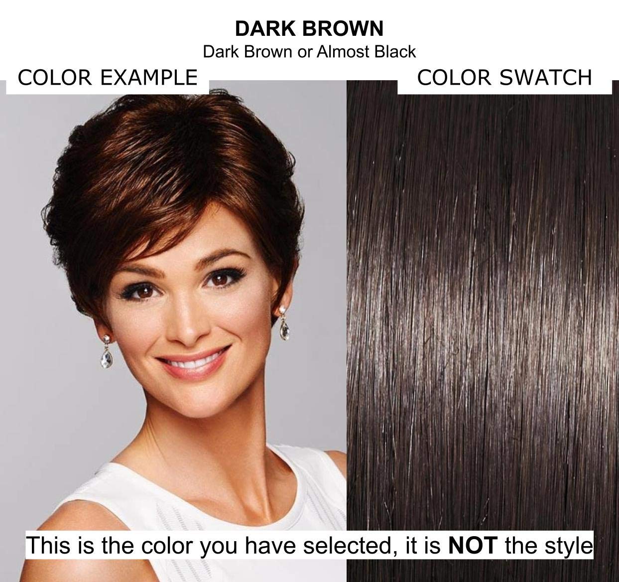 Elation by Gabor Dark Brown Synthetic Wig Bundle - 5 Piece Set with Christy's Wigs Q&A Booklet, Travel Size Wig Shampoo, Wig Cap & Wide Tooth Comb | Perfect for Cosplay, Costume Parties & Everyday Wear