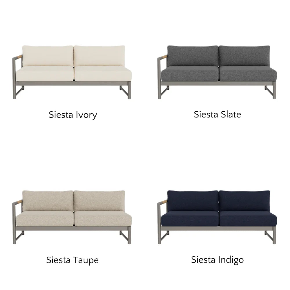 Breeze XL Outdoor 2-Seat Patio Sofa with Left Armrest - Perfect for Backyard, Garden, and Poolside Relaxation