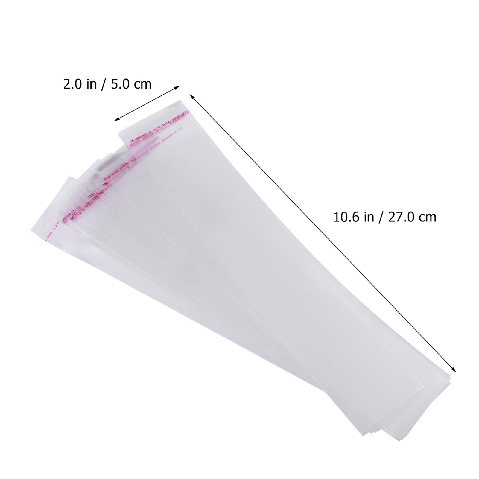 VOSAREA 200pcs Clear Self-Sealing Cello Bags - Plastic Candy Treat Bags for Bakery, Cookies, Candles, Gifts | Christmas, Halloween Party Favors & Wedding Candy Wraps - Perfect for Bulk Packaging & Small Business Retail