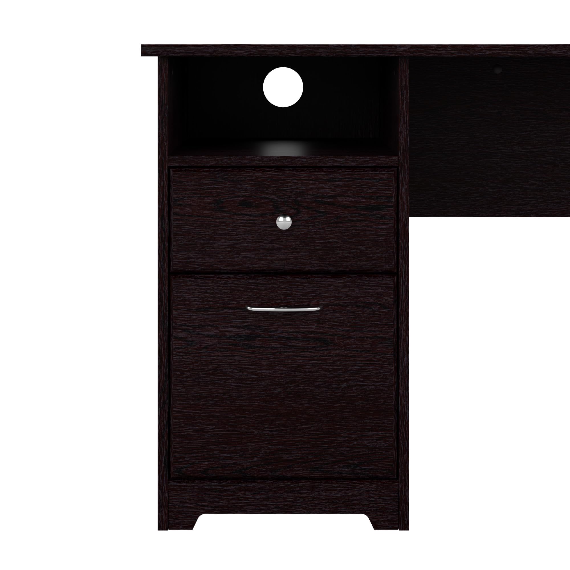Bush Furniture Cabot 72W Computer Desk with Drawers - Espresso Oak Finish, Home Office Desk for Work & Study, Perfect for Small Spaces & Remote Work