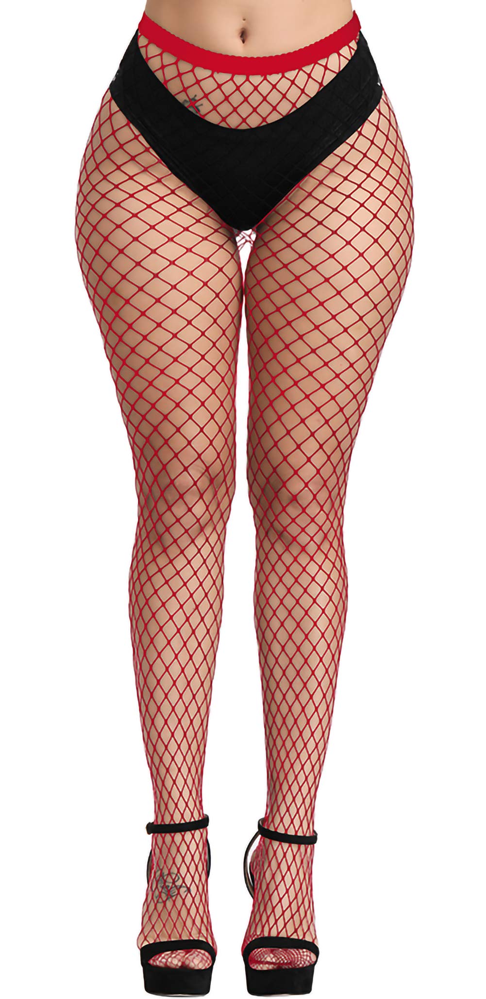 Sexy Women's Fishnet Stockings - High Waisted Pantyhose Tights for Party, Halloween & Cosplay - Stretchy Comfortable Stockings for Night Out & Special Occasions