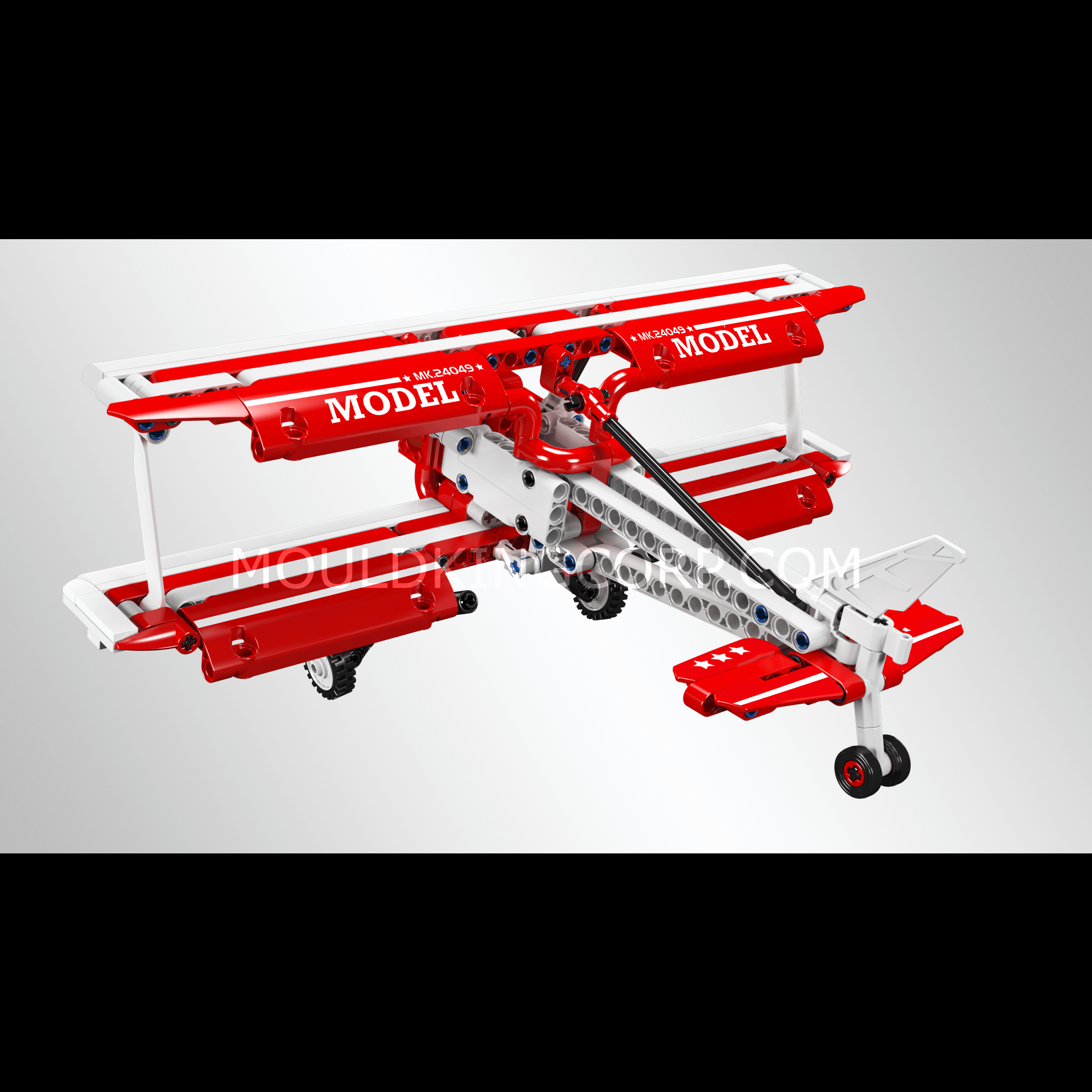 Mould King 24049 Red Ciplane Model Building Kit - 300 Piece DIY Airplane Toy Set for Kids & Adults | STEM Educational Toy, Birthday Gift, Home Decoration & Collector's Display