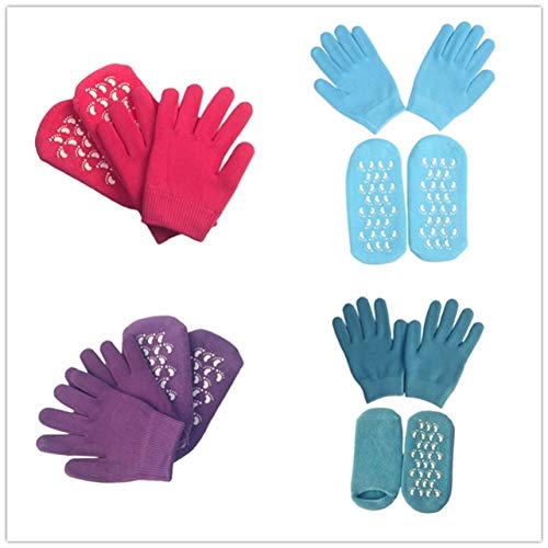 Lurrose Joboba Oil Infused Moisturizing Gel Socks - Spa & Pedicure Socks for Deep Hydration, Soft Skin - Sky Blue Color - Perfect for Home Spa, Relaxation & Foot Care