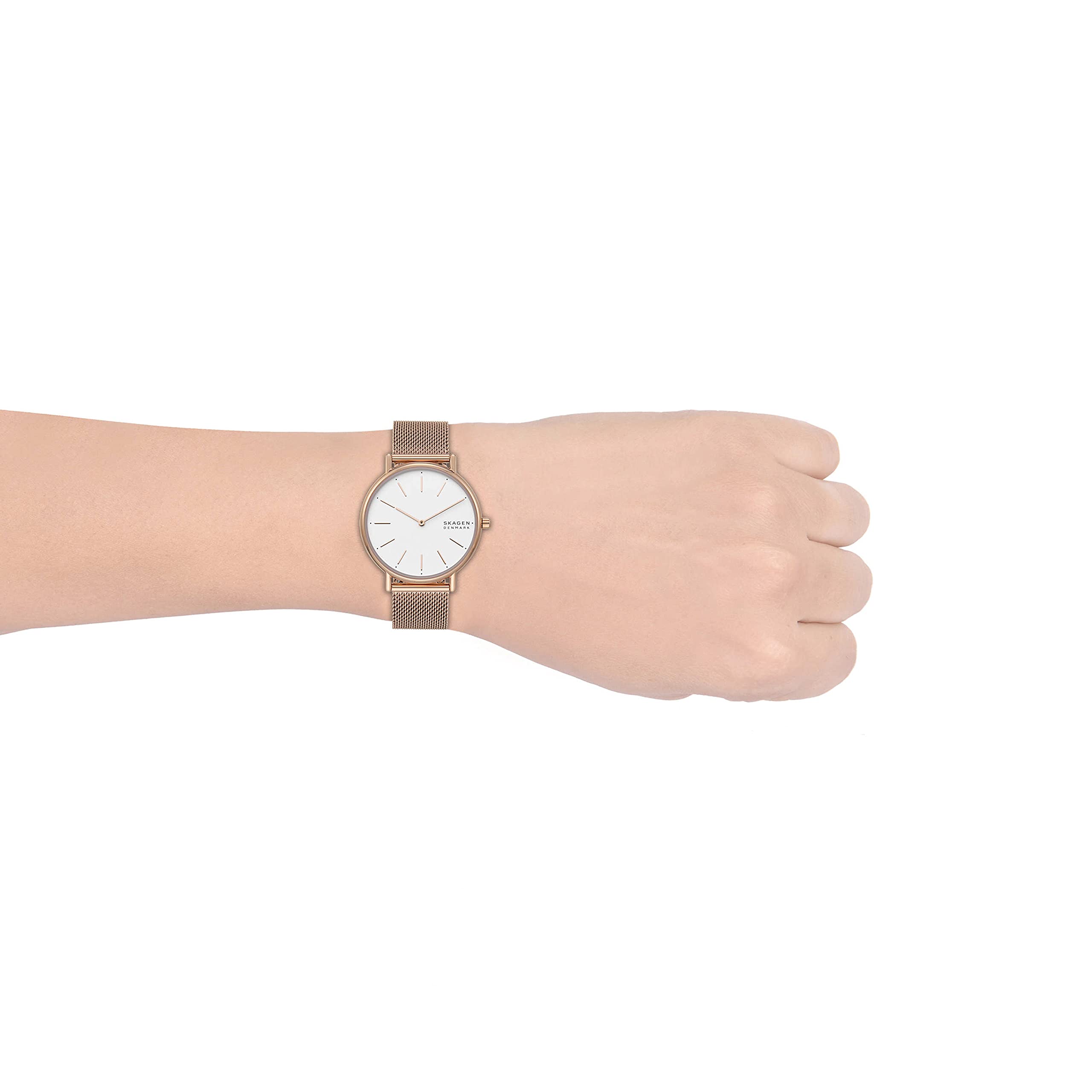 Skagen Women's Watch - Minimalist Danish Design, Stainless Steel Mesh Band, Water Resistant - Perfect for Office Wear, Casual Outfits & Everyday Elegance