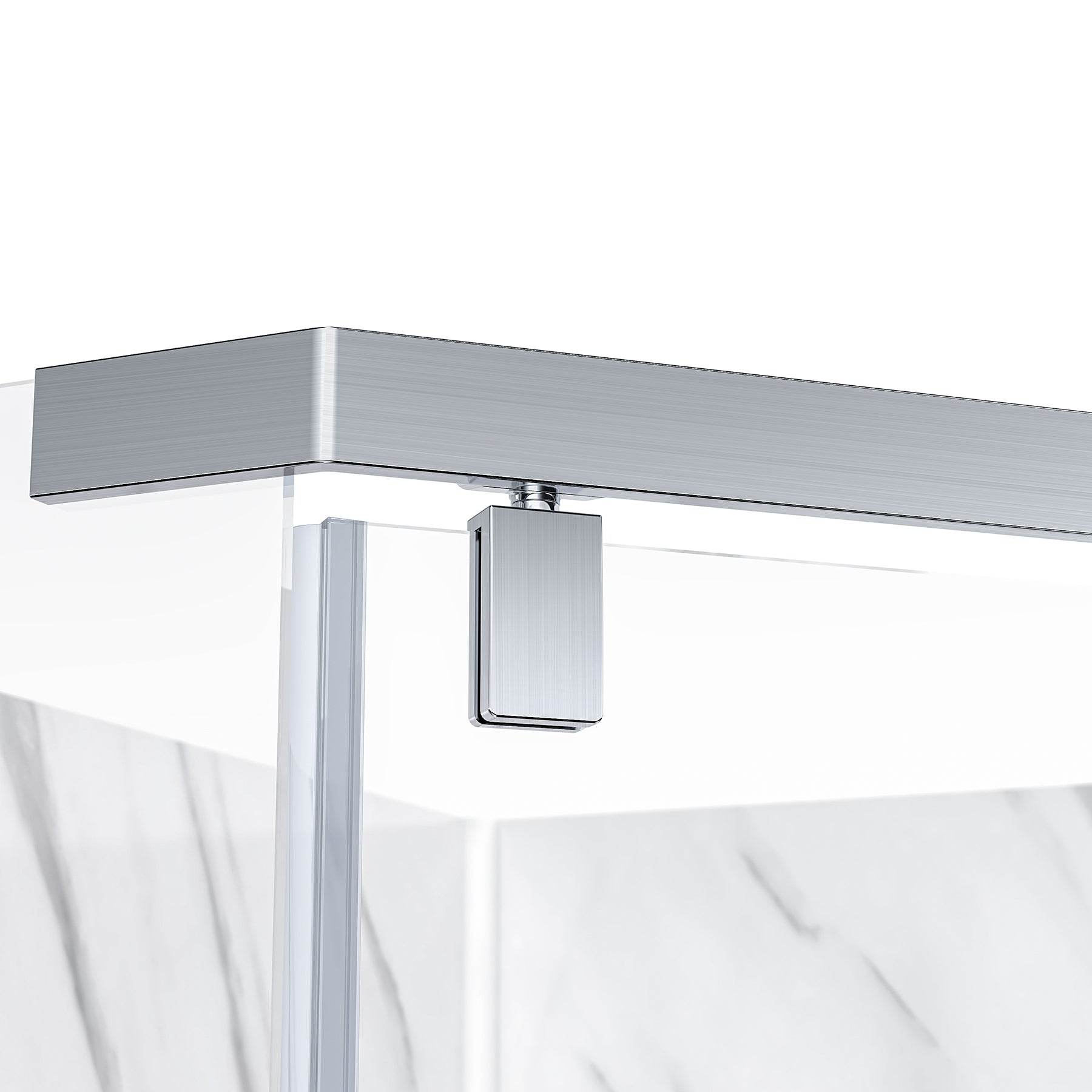 Capri Neo Angle Shower Kit - Black, Chrome & Brushed Nickel Finish | Modern Bathroom Fixture for Spa-Like Shower Experience | Perfect for Home Renovation & Luxury Bathroom Upgrade