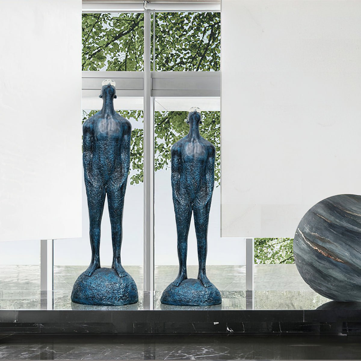 Atlas Guardian Sculpture - Handcrafted Greek Mythology Statue for Home & Garden Decor - Perfect for Living Room, Office, or Outdoor Display