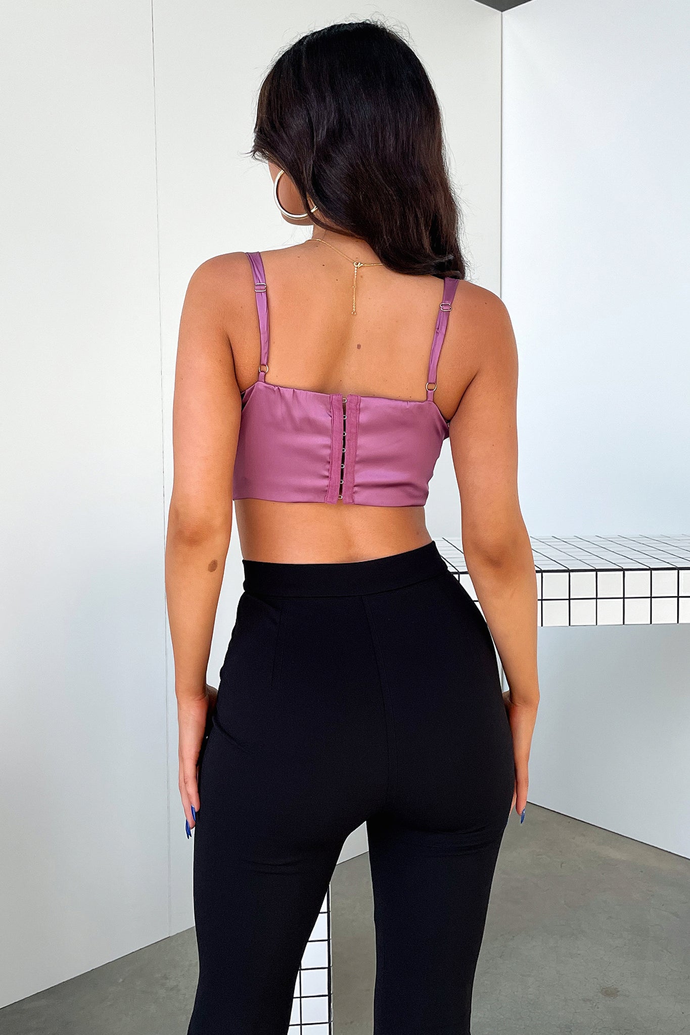 Madrid Crop Top - Purple Women's Fashion T-Shirt for Casual Wear, Summer Outfits & Street Style