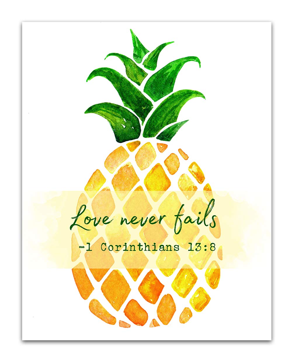 Inspirational Bible Verse Wall Art - 1 Corinthians Motivational Quotes for Men, Modern Living Room Decor, Positive Scripture Print, Unframed 11x14 - Perfect for Home Office, Church Gifts & Christian Coach Presents