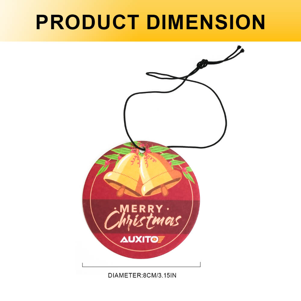 AUXITO Long Lasting Car Air Freshener Hanging Paper - 4 Pack Sandalwood, Bergamot & Lemon Scent | Eliminate Odors for Fresh Car Interior | Perfect for Vehicles, Offices & Small Spaces