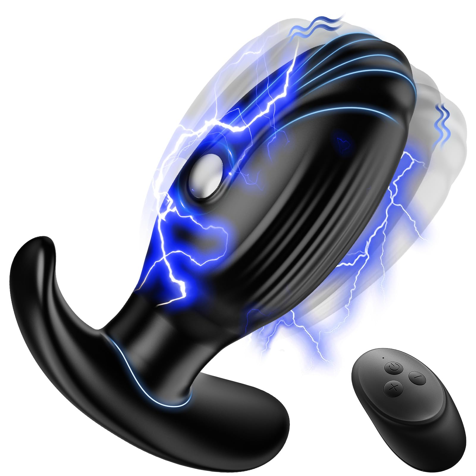 Premium Vibrating Anal Plug for Men & Couples - Remote Control Prostate Massager with 10 Vibration Modes - G-Spot Stimulator for Enhanced Pleasure & Intimate Play - Perfect for Solo Use & Couples' Adult Games