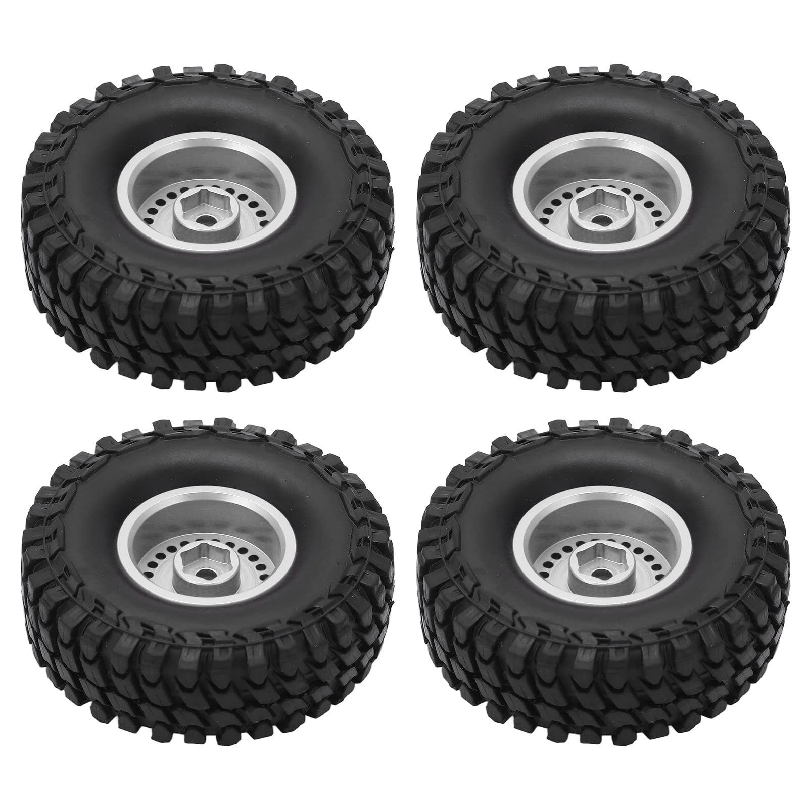 4Pcs RC Car Tires & Wheels Set for AXIAL SCX24 - Off-Road Crawler Accessories