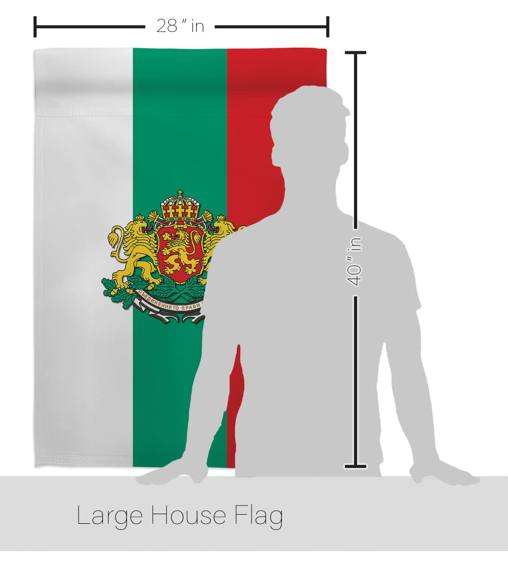 Bulgaria National Flag Set 28x40in w/Pole for Home & Garden Decor