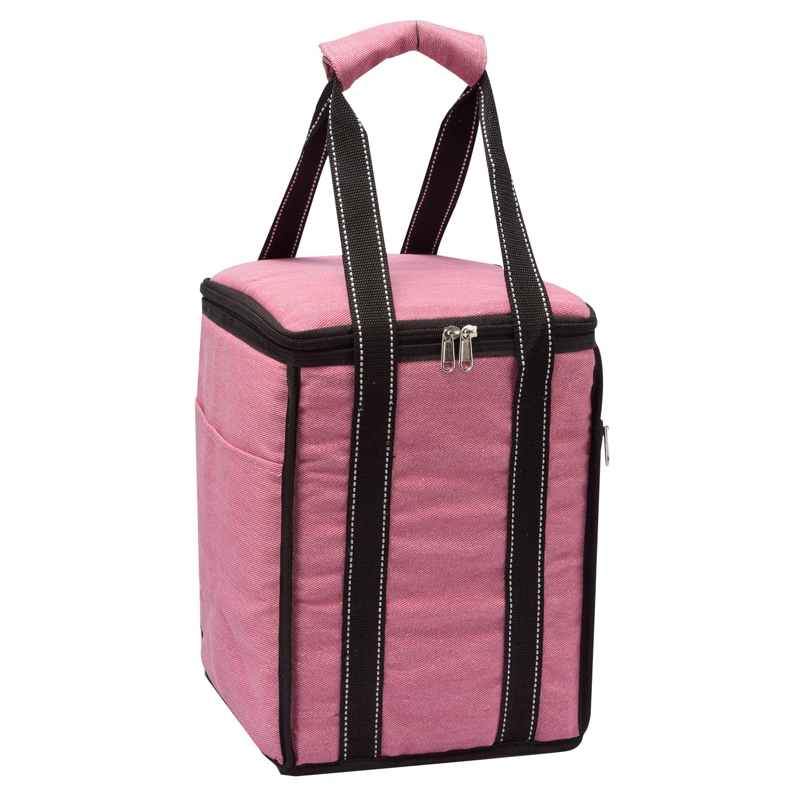 Insulated Wine Cooler Tote Bag - Soft Thermal Cooler for Dinner, Party, Picnic, Beach, Office, Grocery Shopping & Travel - Perfect Gift for Women & Men - Ideal for Camping, Tailgating & Outdoor Adventures