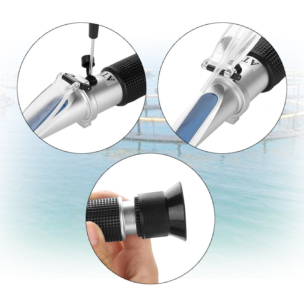 Digital Refractometer for Aquarium & Seawater 0-10% Salinity with ATC - Perfect for Marine Fishkeeping & Pool Testing