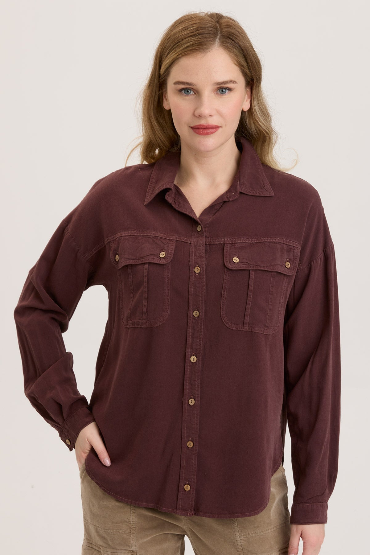 Men's Twill Smithson Button-Up Shirt - Casual Slim Fit Long Sleeve Dress Shirt for Work, Office & Business Meetings | Premium Cotton Fabric for Comfort & Style