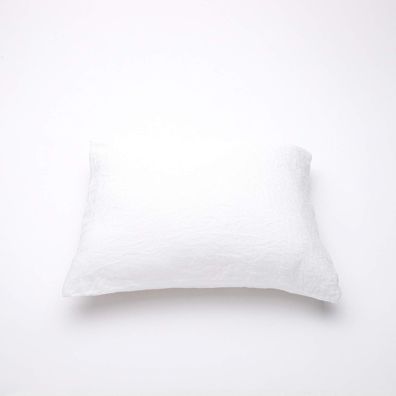 Premium Optical White Washed Cotton Pillowcase Set - Soft & Breathable Bed Linen for Side Sleepers, Hotel Style Luxury Bedding - Perfect for Master Bedroom, Guest Room & Airbnb