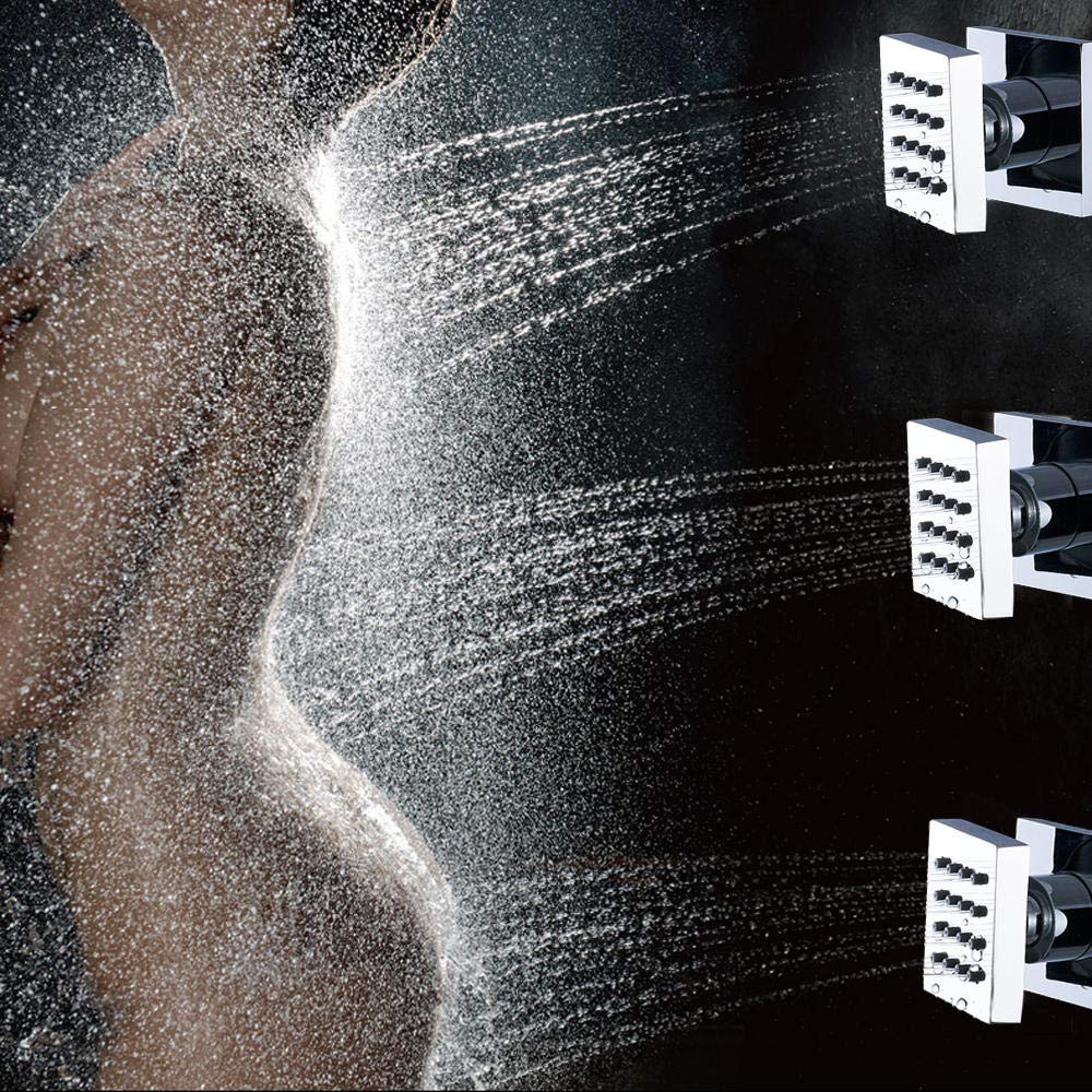 Thermostatic Shower Faucet Set - 12 Inch Chrome Rain Shower Mixer Tap for Bathtub & Bathroom | Perfect for Modern Spa-Like Shower Experience & Luxury Bathroom Upgrade