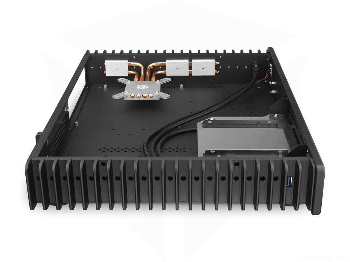 Streacom FC5 Alpha Fanless Mini-ITX PC Case - Ultra Quiet Silent Computer Chassis for Home Theater & Office Workstations