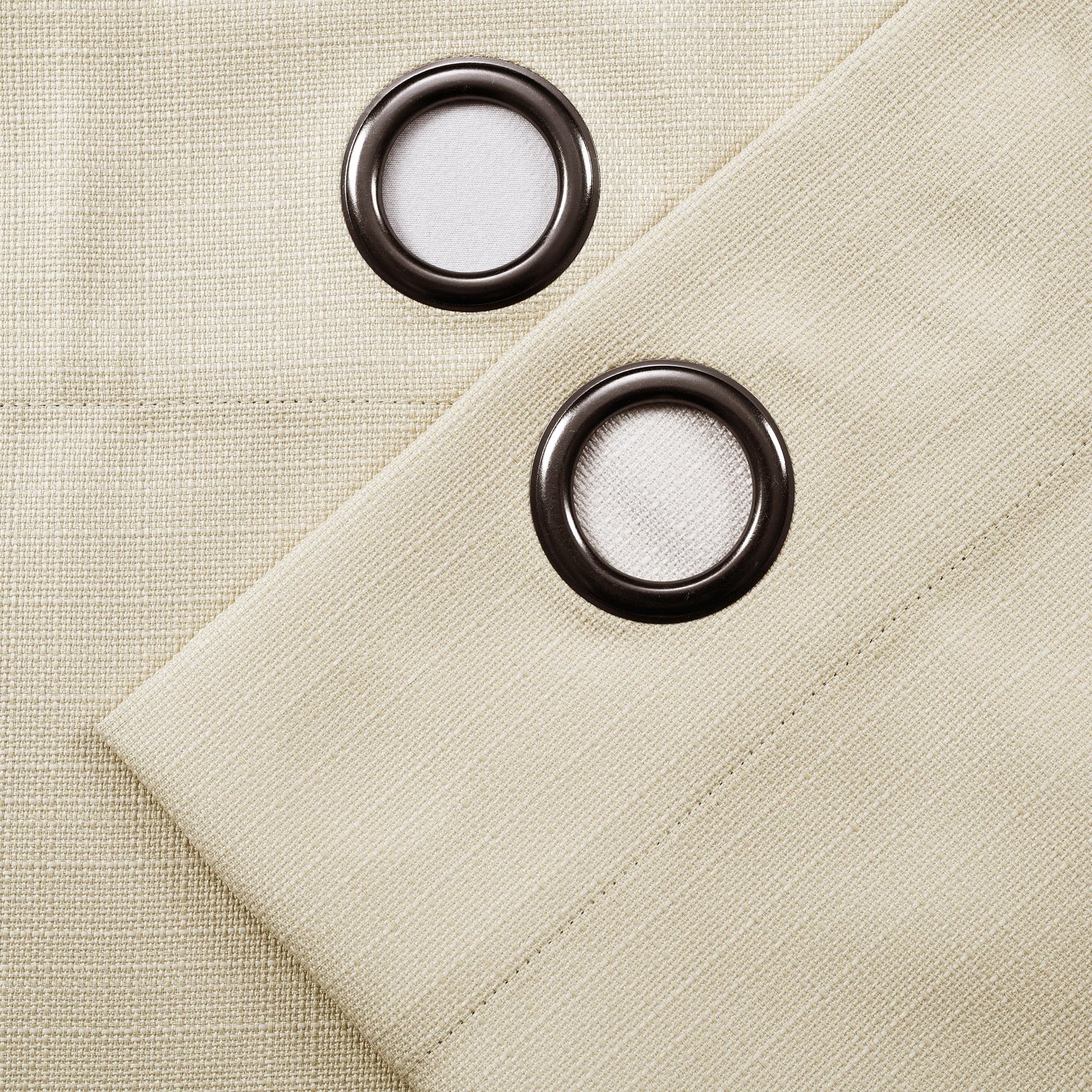 Blackout Window Curtains - Faux Linen Fabric for Complete Darkness & Light Blocking - Perfect for Bedrooms, Home Theater & Nursery (Set of 2 Panels)