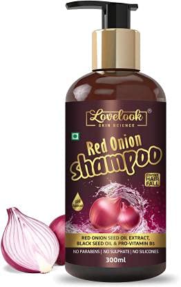 Lovelook Onion Hair Growth Shampoo for Hair Fall Control - 300ml | Natural Hair Loss Treatment for Thicker, Stronger Hair | Daily Use for Men & Women