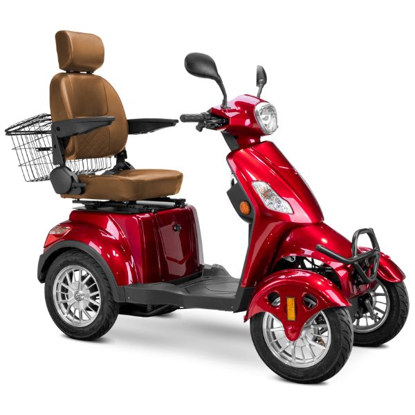 Premium Full Size 4 Wheel Mobility Scooter for Adults - Lightweight Electric Wheelchair with Long Battery Life - Ideal for Outdoor Travel, Shopping & Daily Mobility Assistance