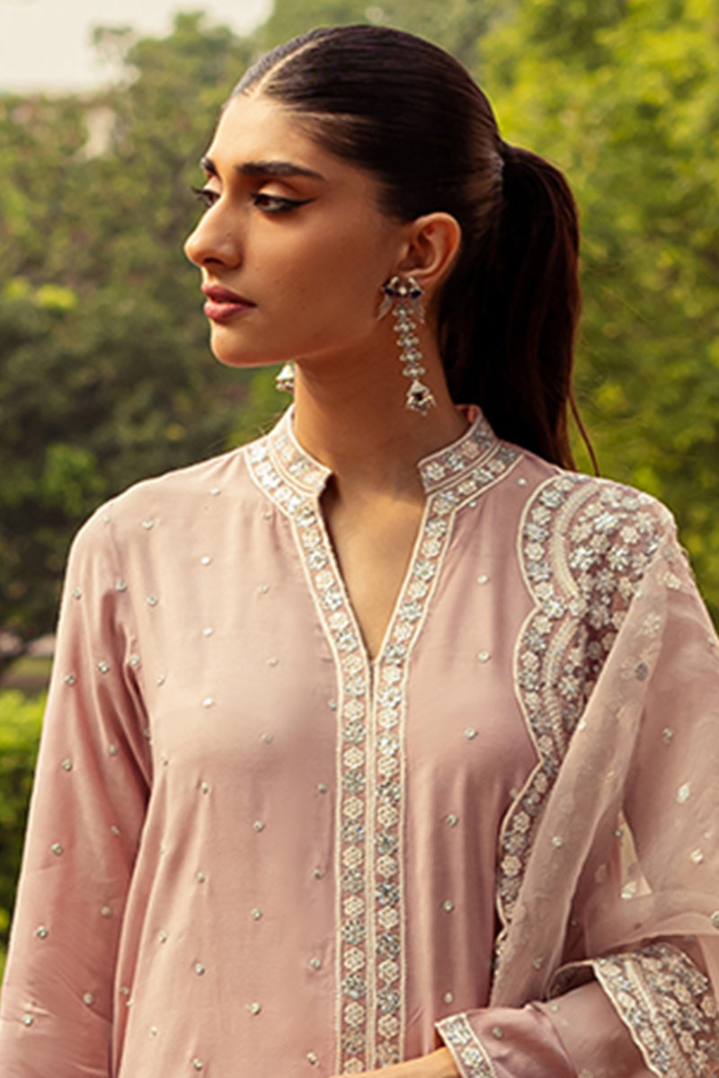 MIRAAJ 2 Piece Women's Ethnic Outfit Set - Embroidered Shirt & Dupatta Scarf for Festivals, Weddings & Special Occasions