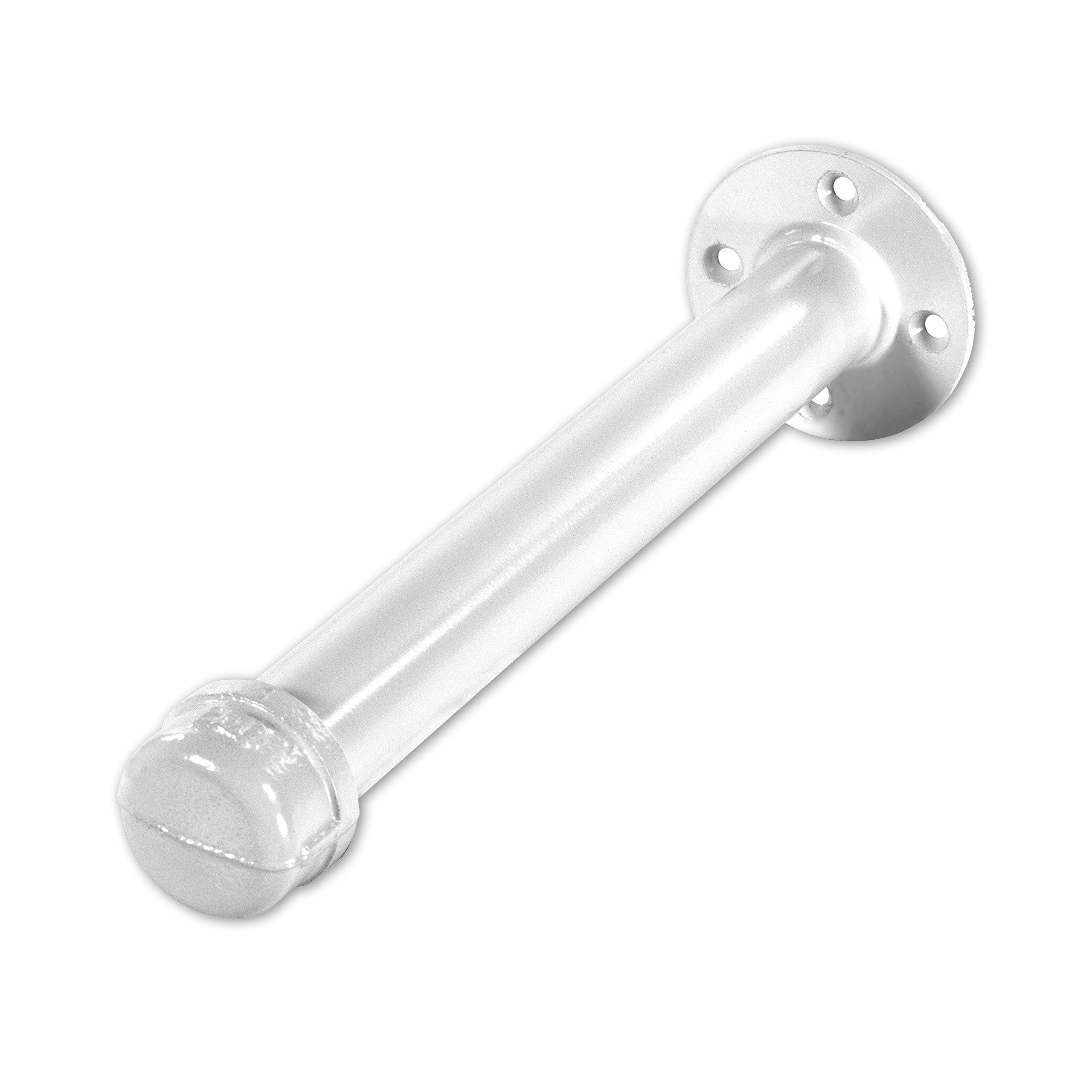 Heavy Duty 10 Inch White Wall Mount Pipe Shelf Brackets - 1.25
