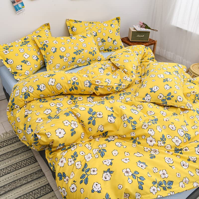 YHWW Summer Quilt Set - 5 Size Options with 4-Piece Classic Bedding Set (180cm) | AB Side Quilt Cover in Various Patterns | Perfect for Guest Rooms, Vacation Homes & Cozy Bedroom Decor