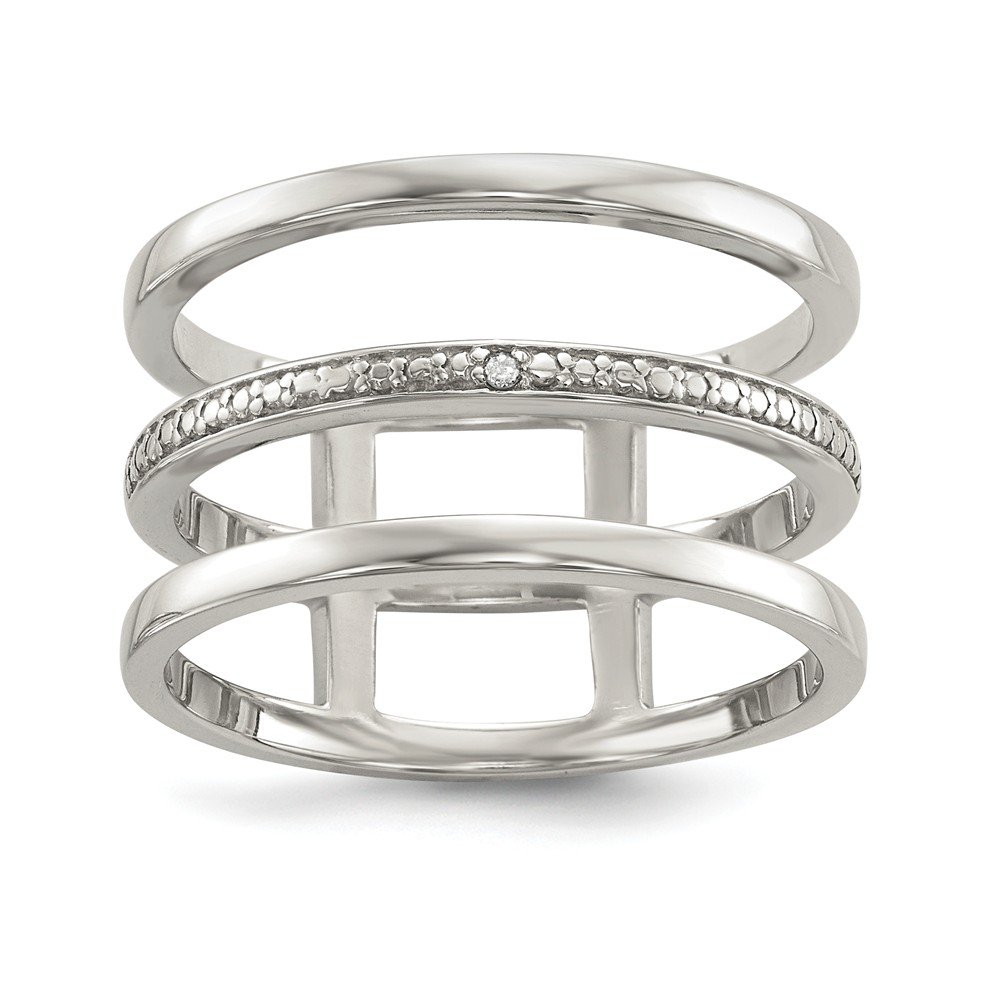 925 Sterling Silver Diamond Accent Ring Band for Women - Elegant Stackable Wedding Band, Promise Ring or Anniversary Gift - Perfect for Everyday Wear & Special Occasions