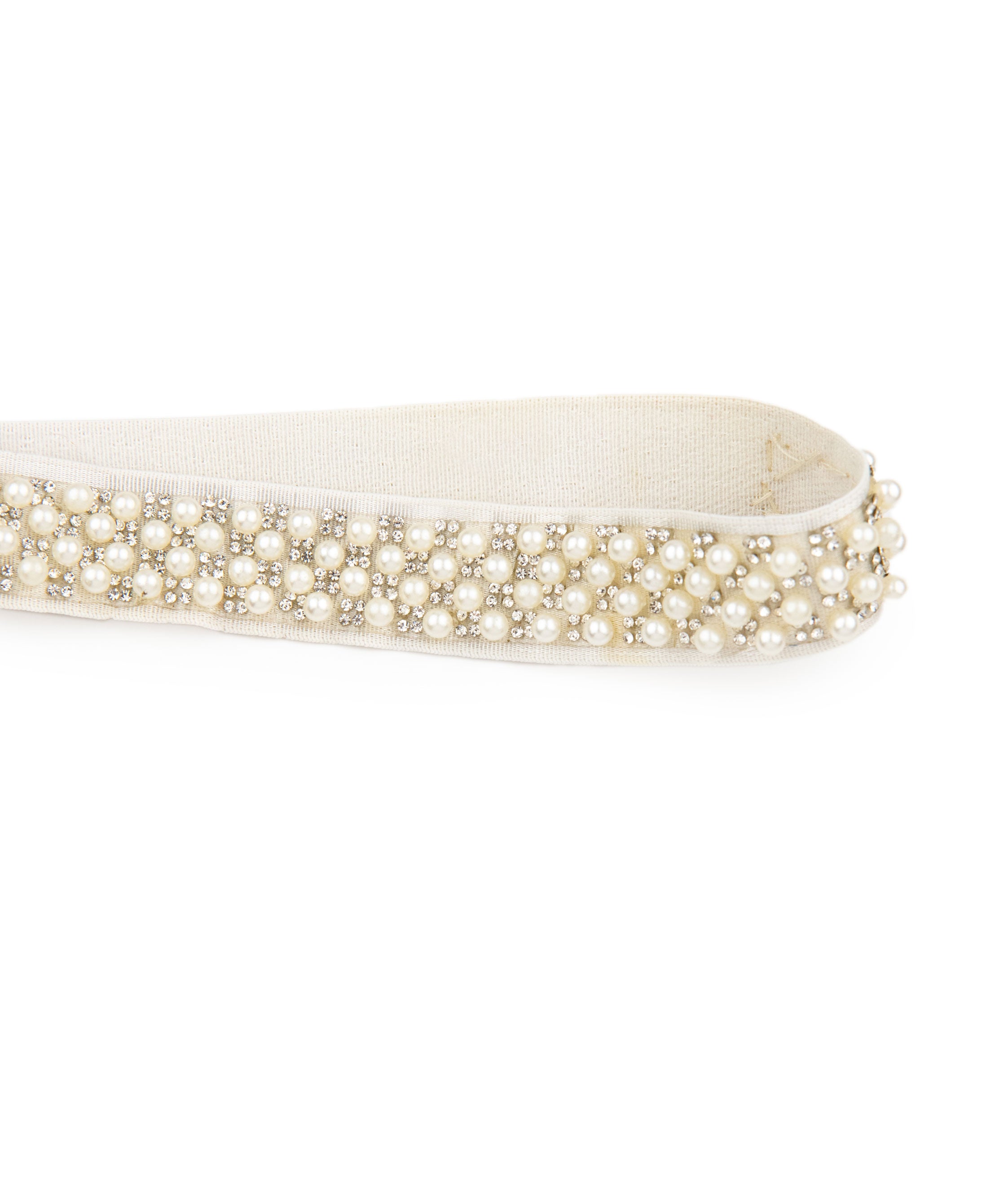 By Debra Girls Ivory Pearl Satin Belt - Elegant Waist Accessory for Weddings, Prom & Formal Events