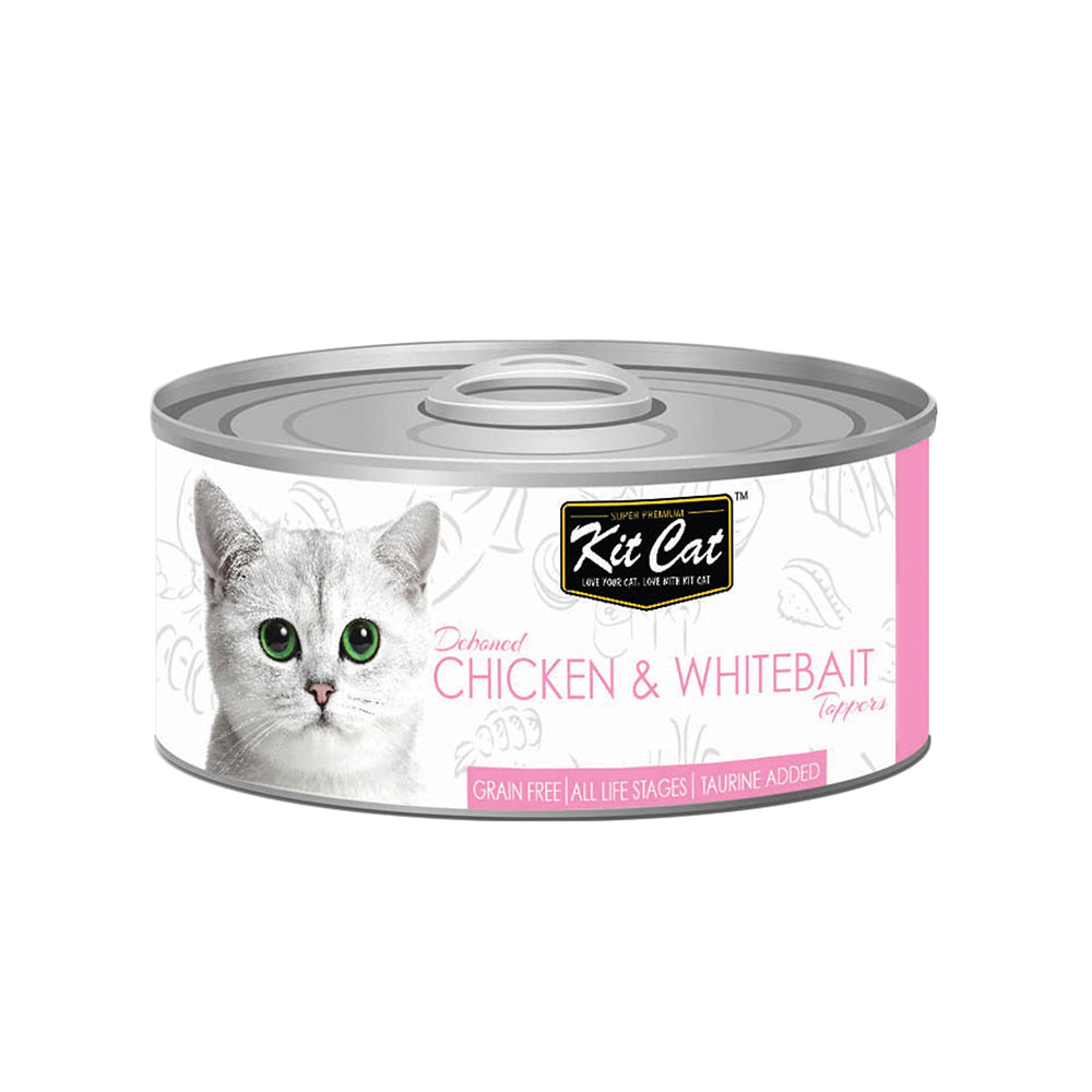 24-Pack Kit Cat Deboned Food Topper for Adult Cats & Kittens - 80g Pouches, 22 Flavor Variety - Perfect for Mealtime Enhancement & Picky Eaters