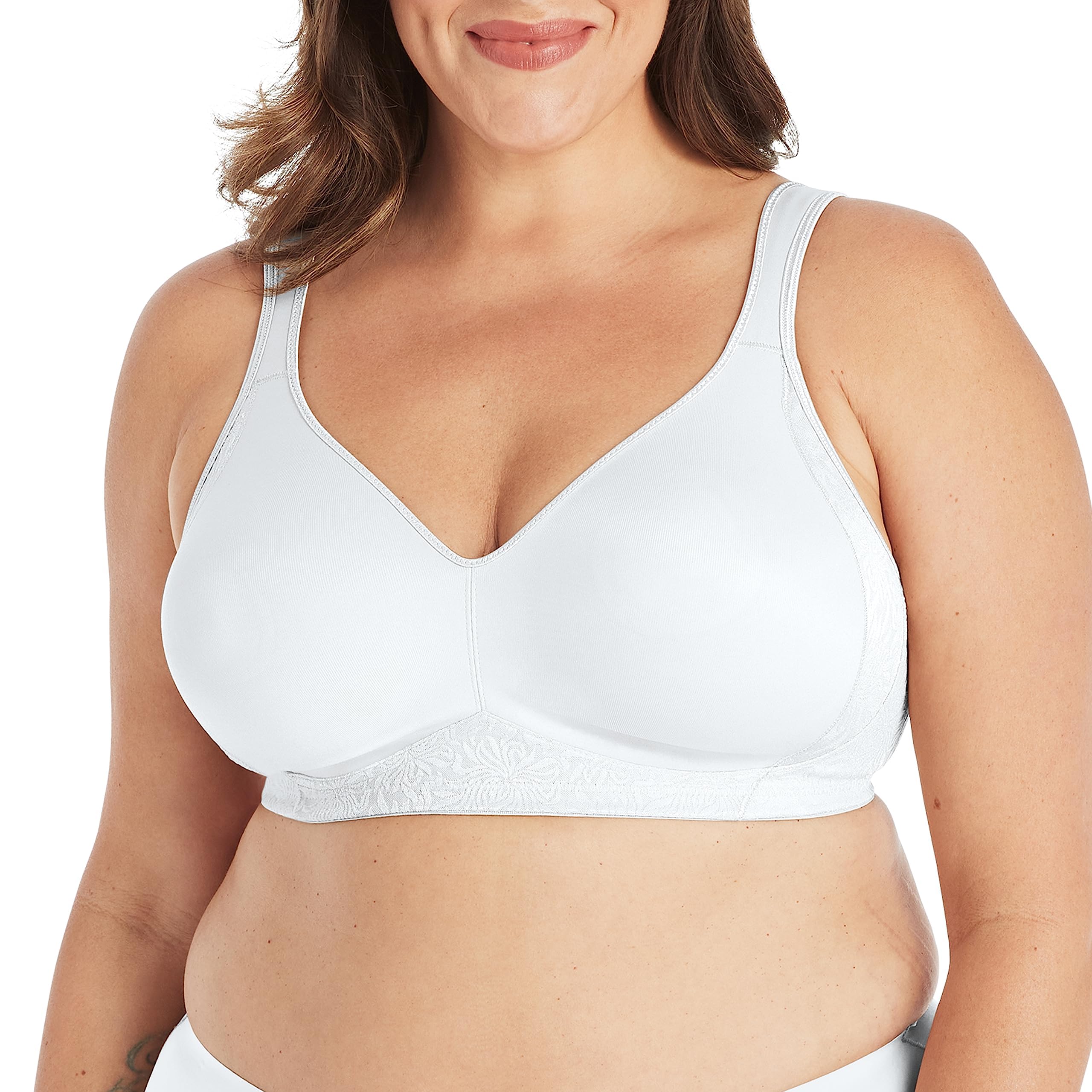 PLAYTEX Women's 18 Hour Side & Back Smoothing Cooling Wireless Bra - 4-Way Support T-Shirt Bra - Single or 2-Pack - Perfect for Everyday Comfort & Active Lifestyles
