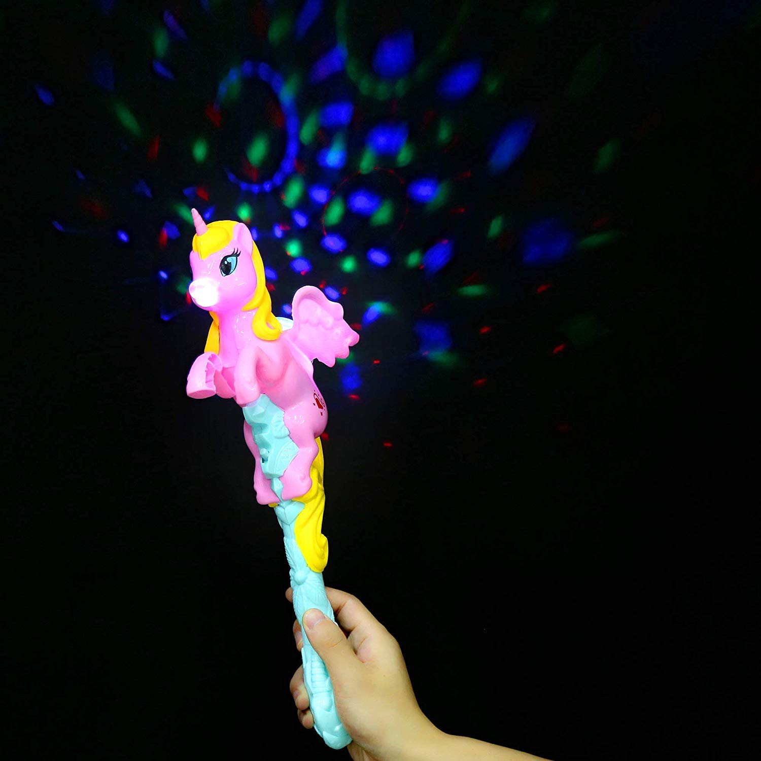 LED Light Up Flying Unicorn Wand Toy with Magical Sounds | Unicorn Party Supplies for Kids Birthday, Halloween Costume Accessories & Fairy Themed Events - Perfect for Birthday Parties, Halloween Celebrations & Fantasy Playtime