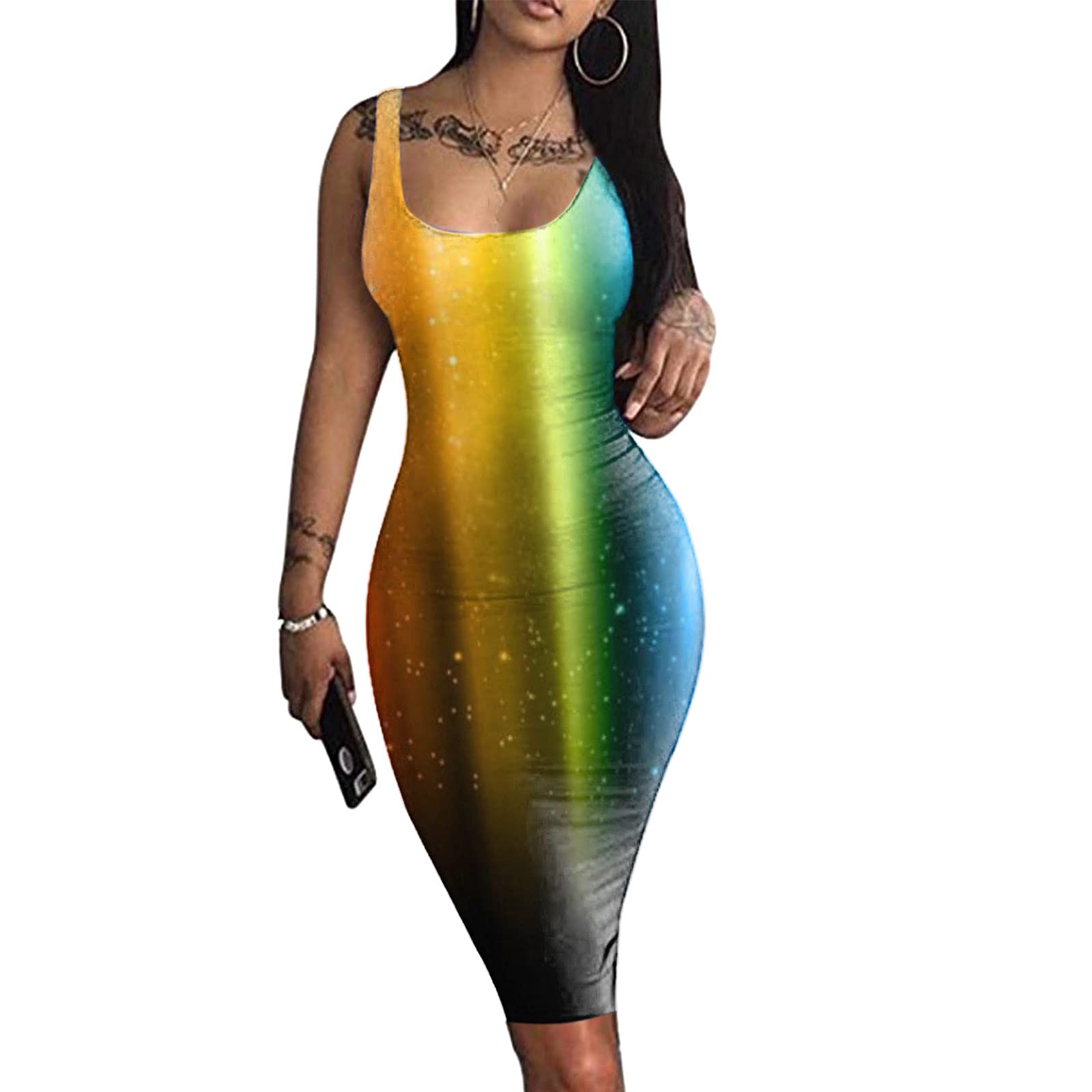 Strapless Summer Dresses for Women - Off Shoulder Casual Mini Sundress with V Neck & Drawstring | Plus Size Flowy Beach Dress for Vacation, Party & Date Night