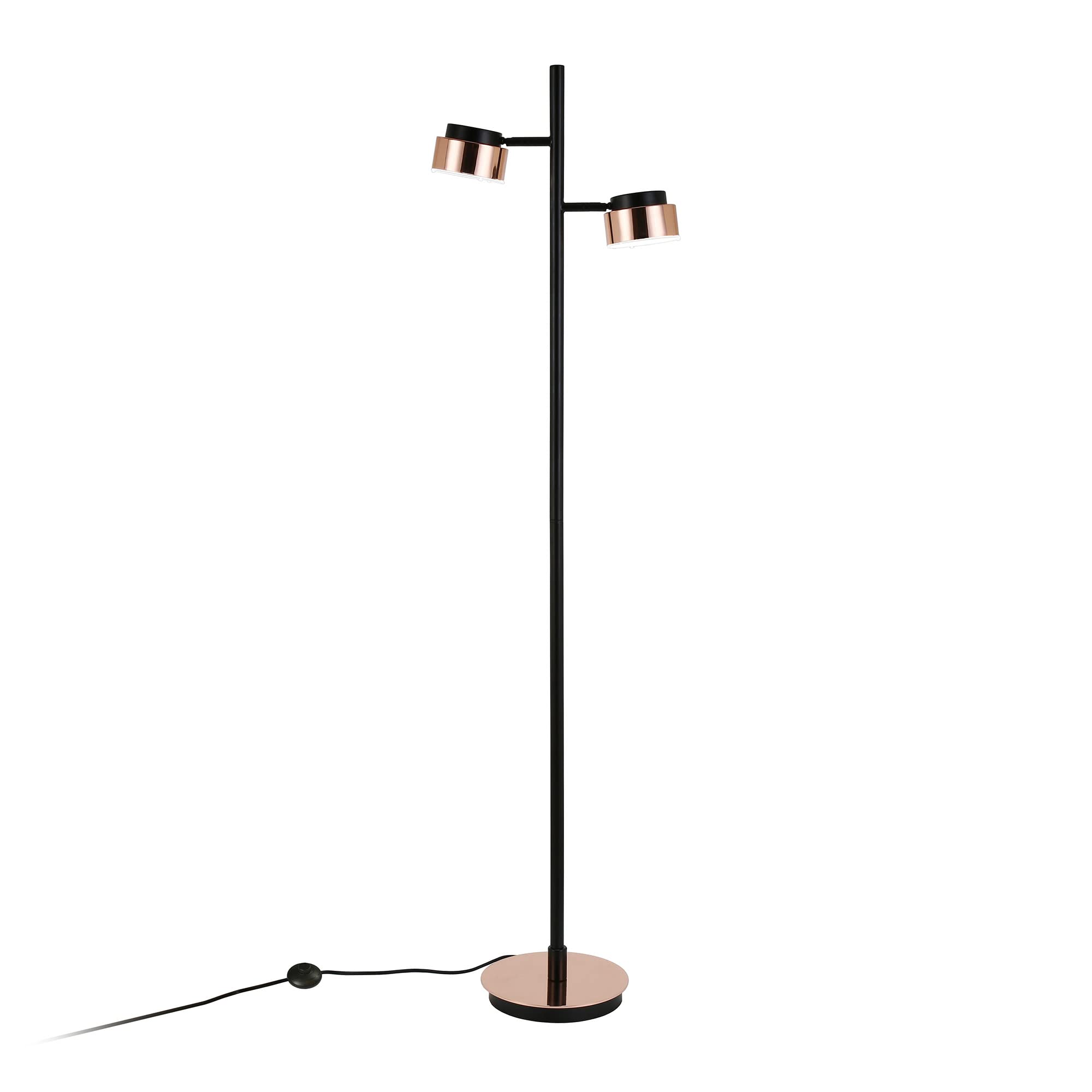 Henn&Hart Jex 2-Light Modern Floor Lamp - 68