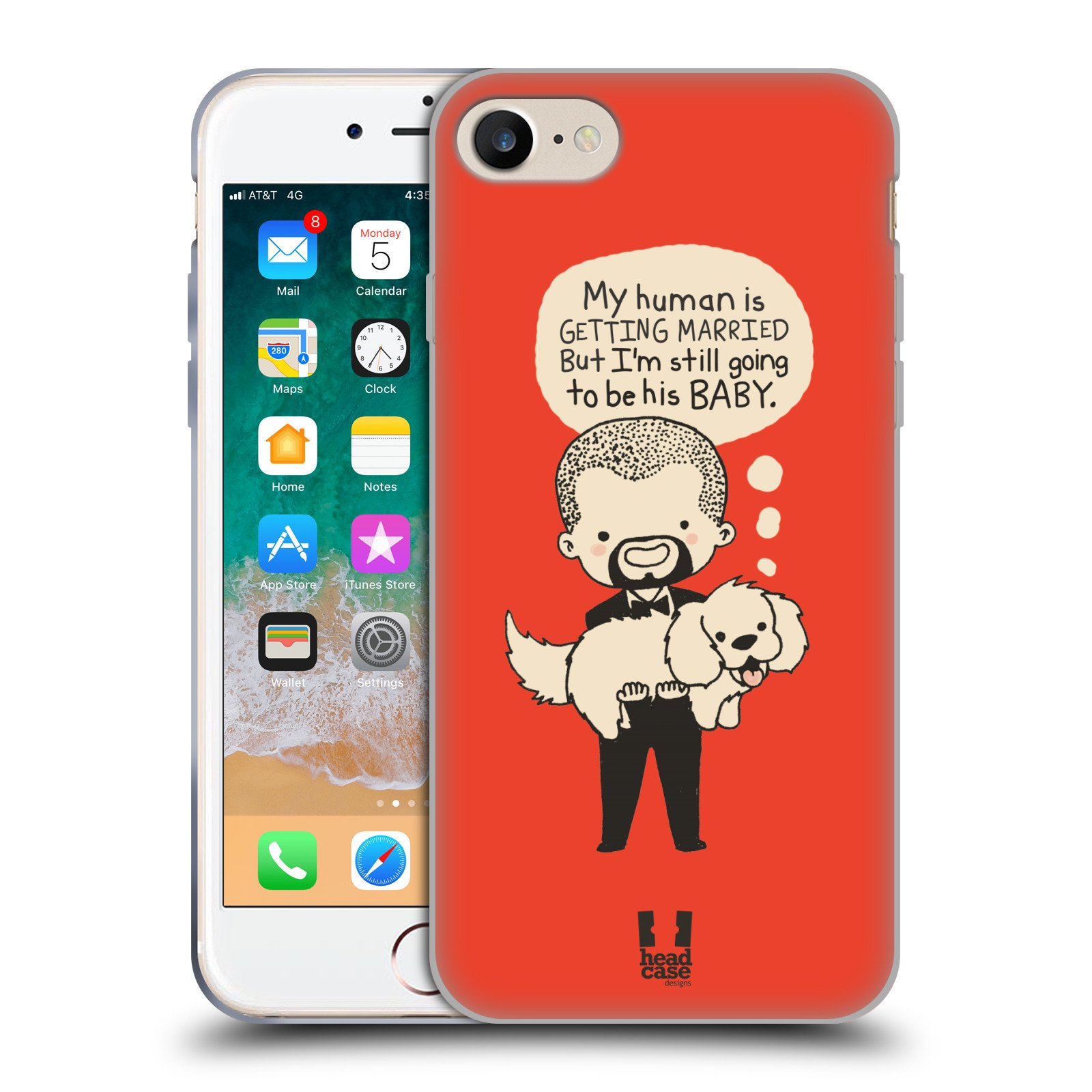 Head Case Designs Groom Love Struck Soft Gel Phone Case for Apple iPhone 7/8/SE (2020 & 2022 Models) - Perfect Gift for Wedding, Anniversary & Romantic Occasions