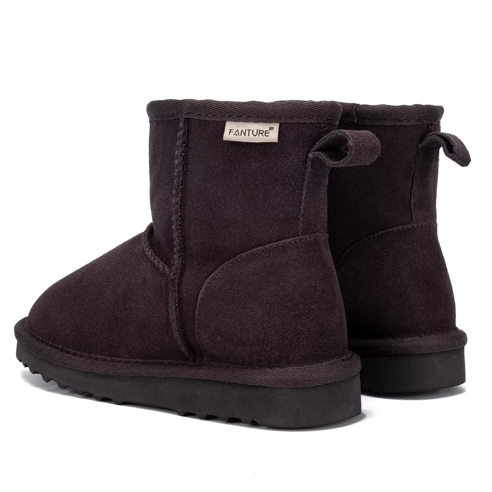FANTURE Kids Snow Boots for Boys & Girls - Warm Winter Boots with Cow Suede & Faux Fur Lining - Durable Waterproof Shoes for Toddler & Youth (Little Kid/Big Kid) - Perfect for Snow Play, Winter Hiking & Cold Weather Activities